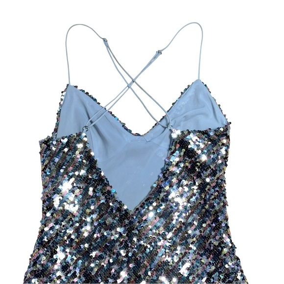 For Love & Lemons Multi Colored Showtime Sequin Mini Dress Womens XS - Picture 7 of 8
